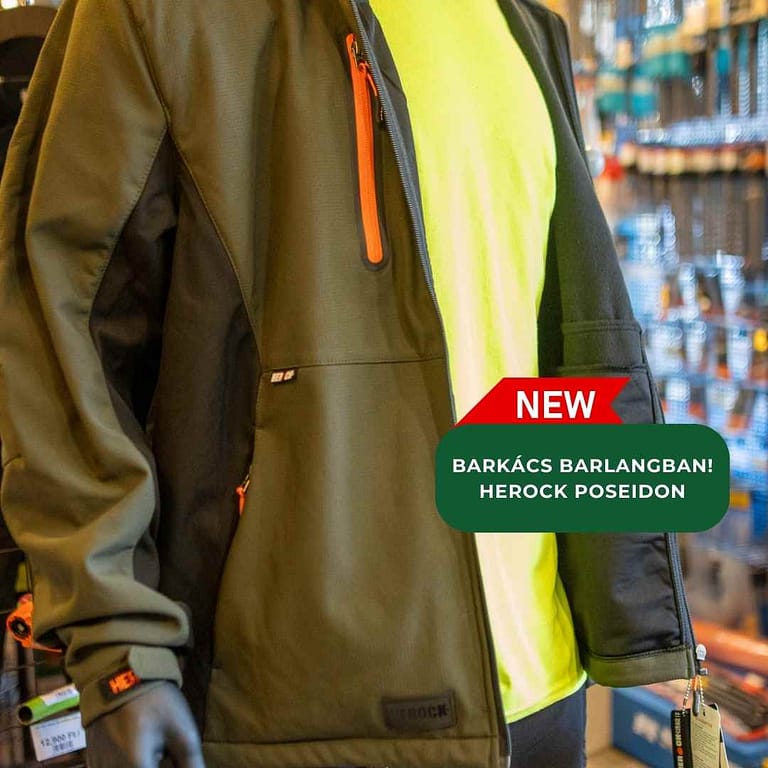 HEROCK Poseidon három rétegű softshell kabát a Barkács Barlang próbababán